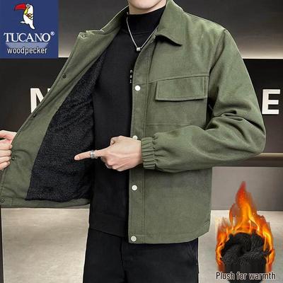 Men's Casual Fleece-Lined Cotton Jacket