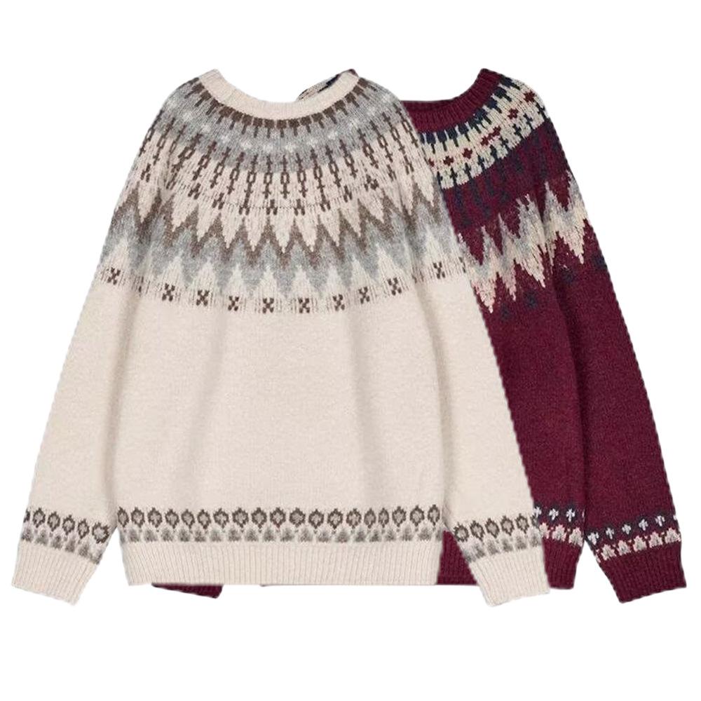 Men’s Soft Knit Fair Isle Sweater - Autumn/Winter 2025 Collection: Casual, Versatile, and Perfect for the Christmas Season
