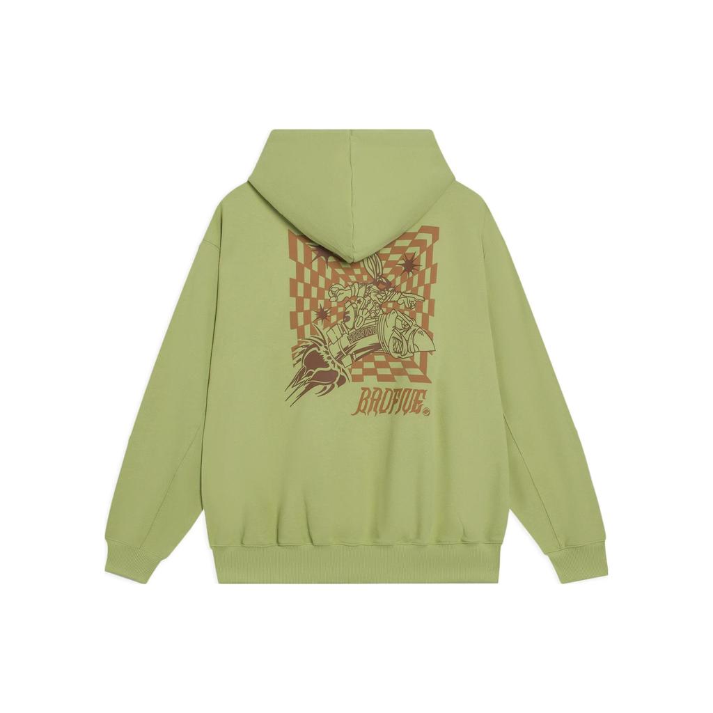 Li Ning Sweatshirts Unisex Moss Green Hooded Moderate Regular AWDT091-5