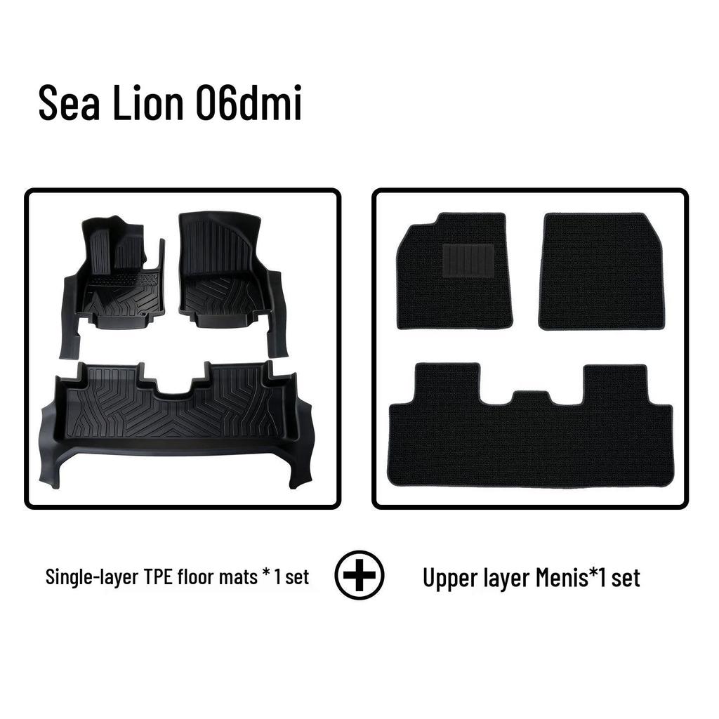 BYD Sea Lion 06dmi TPE Car Floor Mats & Door Sill Protectors - Eco-friendly & Odorless