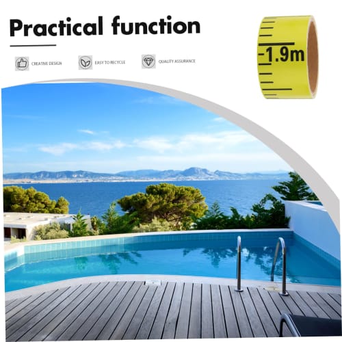 ROMISBABA Water Level Scale, Water Level Sticker, Water Level Tape, Pool Water Level, Construction Sticker, Water Level Gauge Measuring Tool, Pool Wat