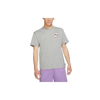 Casual Sport Thumb Print Skateboard Short Sleeve T-Shirt Men Tops Grey DJ1221-063
