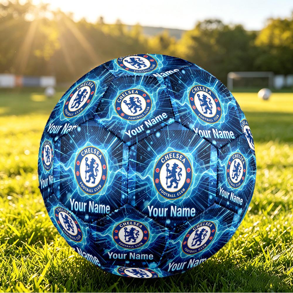 Personalized Size 5 Football Chelsea FC Pattern Outdoor Game Sports Ball Gift