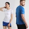 Unisex Quick-Dry Mesh Running T-Shirt with Reflective Design