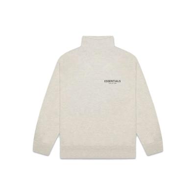 Fear of God Essentials SS20 Sweat-shirt à col montant et doublure polaire Unisexe Hauts Avoine FOG-SS20-274