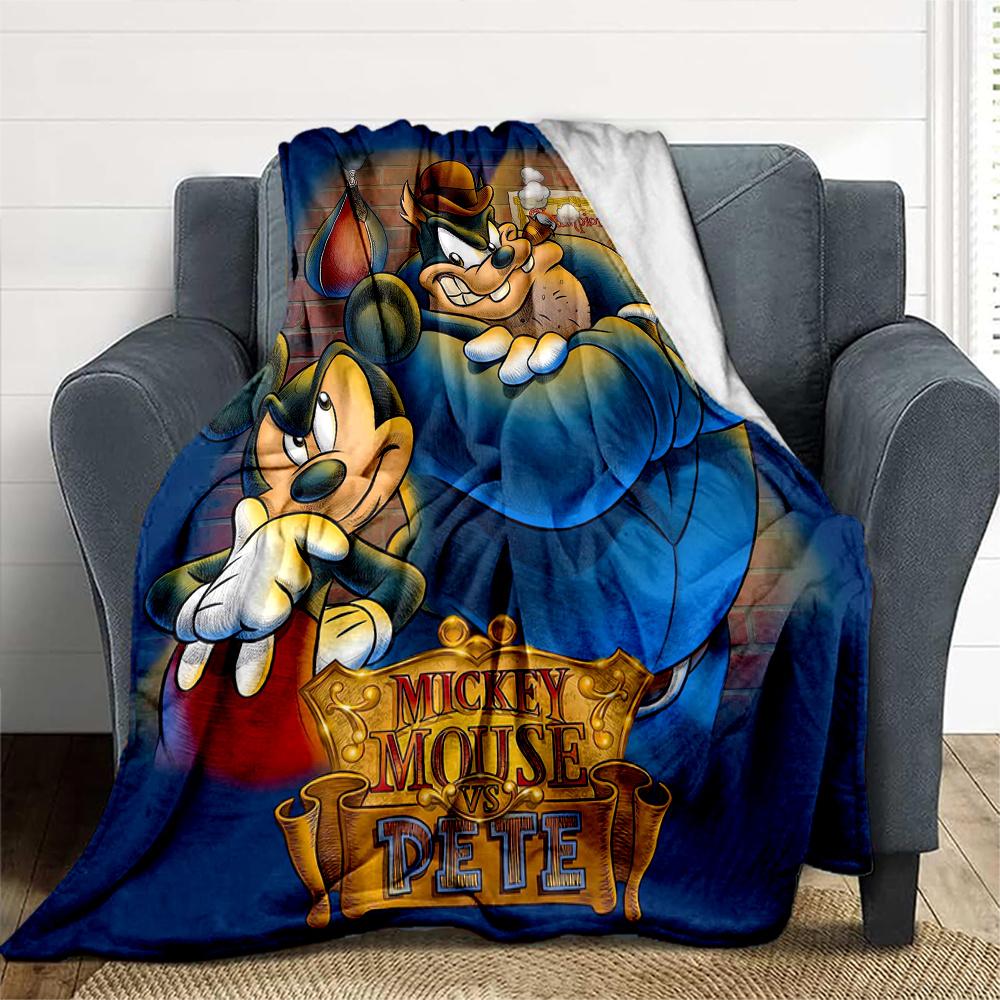 1pc, Mickey Mouse & Pete Blanket Seasonal Universal Throw Blanket for Room