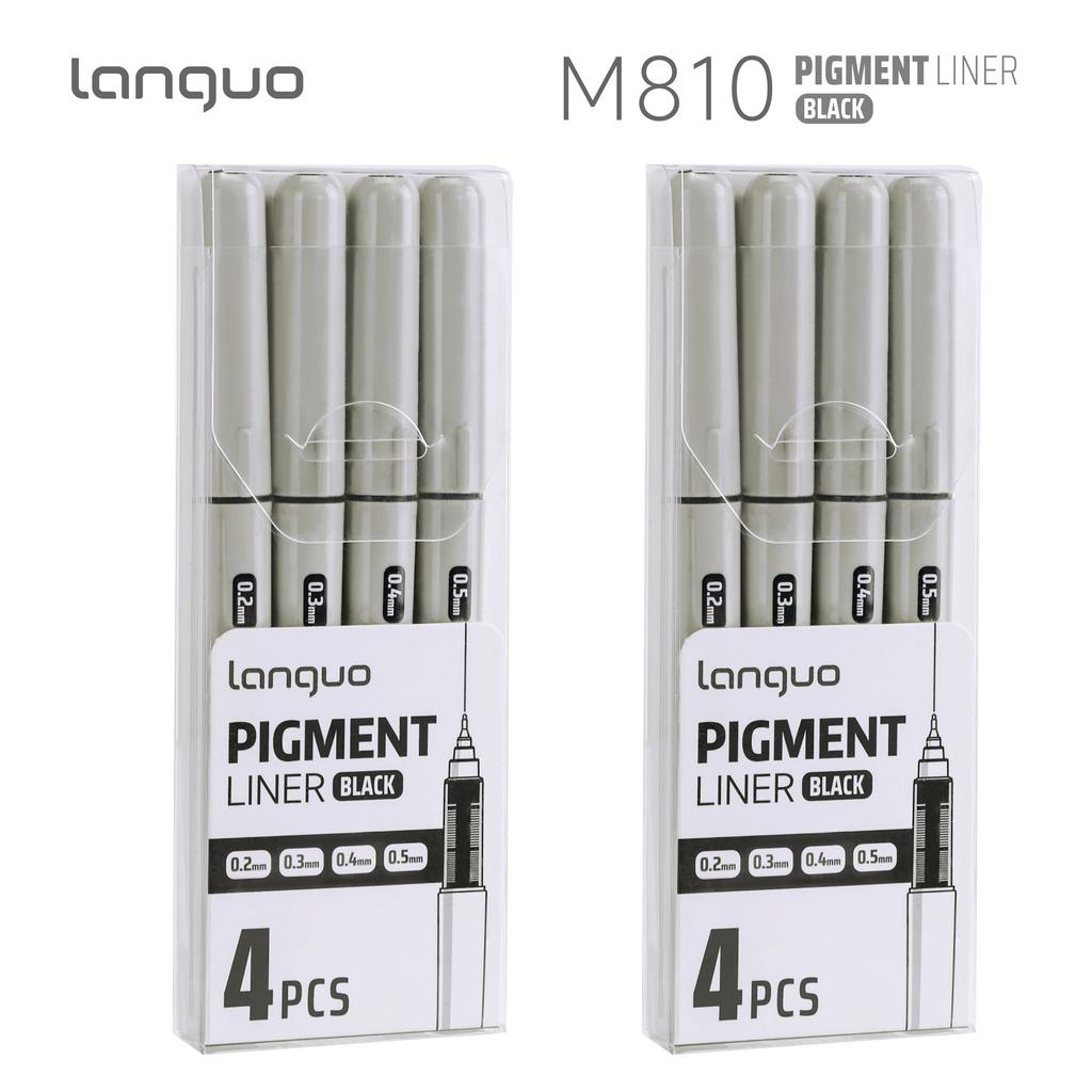 LANGUO 0,2/0,5 mm Strichstärke Pigment Liner Gel-Stifte Wischfest Wasserfest Fineliner Stifte Schreibwaren Schul- und Bürobedarf