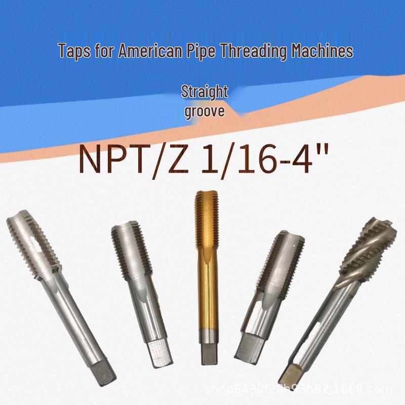 American Taper Pipe Threading Machine NPTZ1 with Taper Tap 1/161/81/43/85/81/23/41-inch NPT 1/16-27