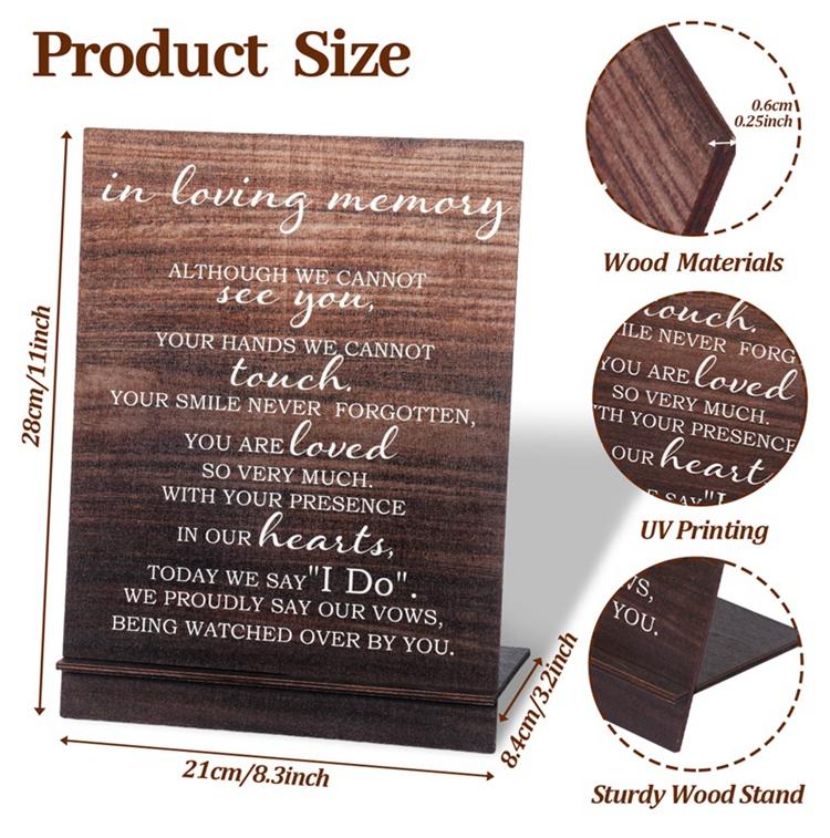 

Wooden Wedding Commemorative Plaque Happy Wedding Party Decorations Memorial Table Sign Favors Gifts Anniversaries Reunions