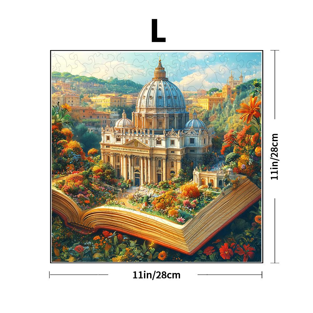 Elephant With Flowers Wooden Puzzle Irregular Small Animal Pieces Flat Wooden Puzzle