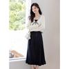 ITISF4 Women's New Chinese Style Knit Cardigan & Dress Set