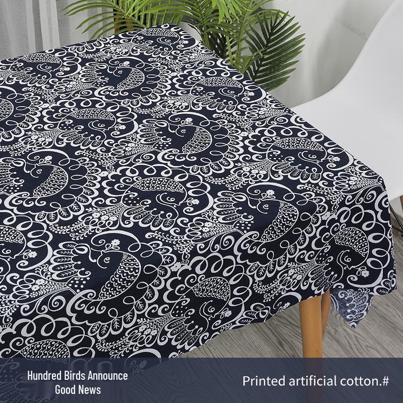Ethnic Style Cotton Linen Fabric – Lijiang Yunnan Print for Tablecloths, Clothing, Curtains, and Bags