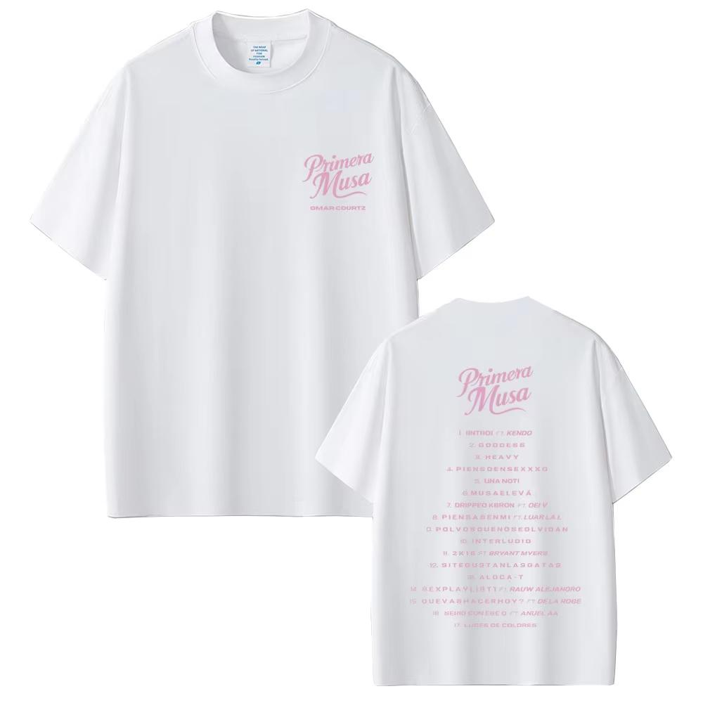 Rapper Omar Courtz Primera Musa Album Musicale Logo Maglietta Uomo Donna 2026 Moda Hip Hop Maglietta Unisex Casual Cotone Vintage Top