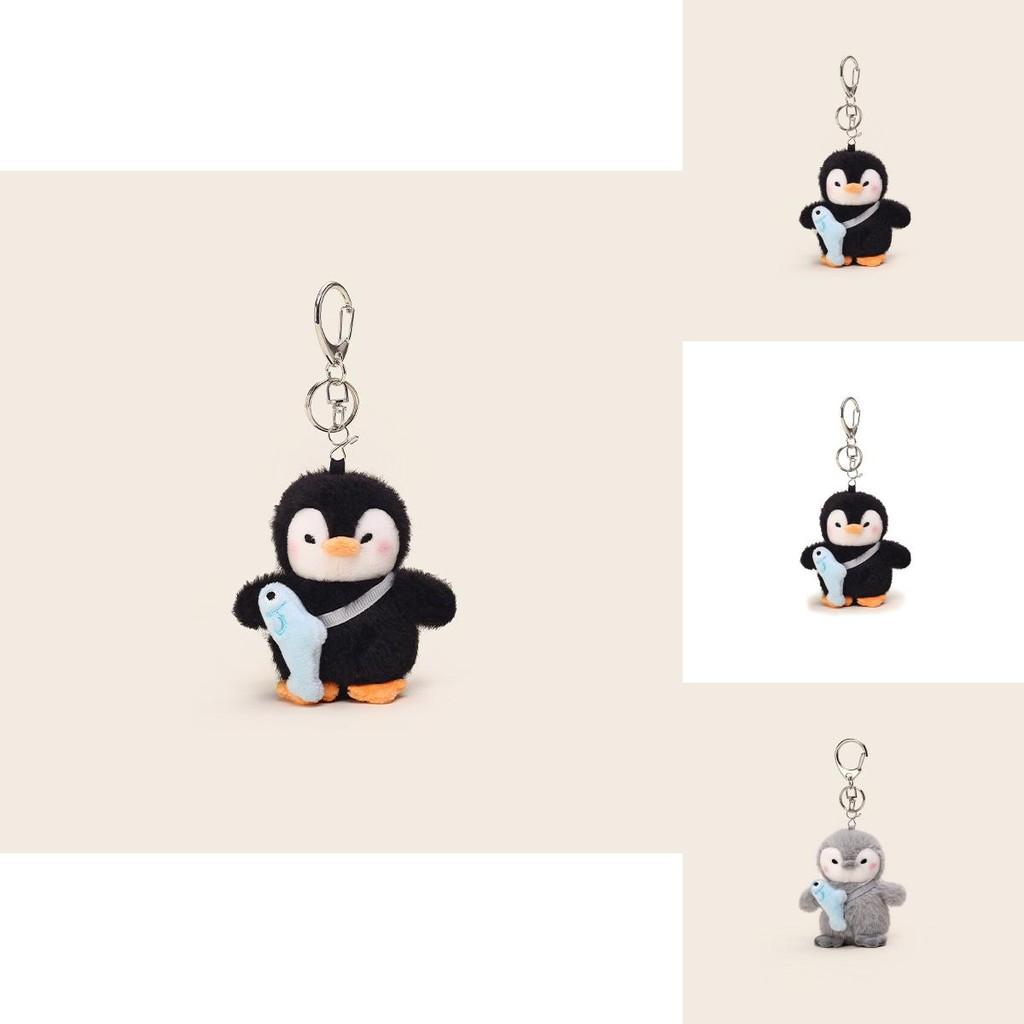 Back Fish Penguin Plush Keychain With Soft Fabric For Kids School Bag Decor