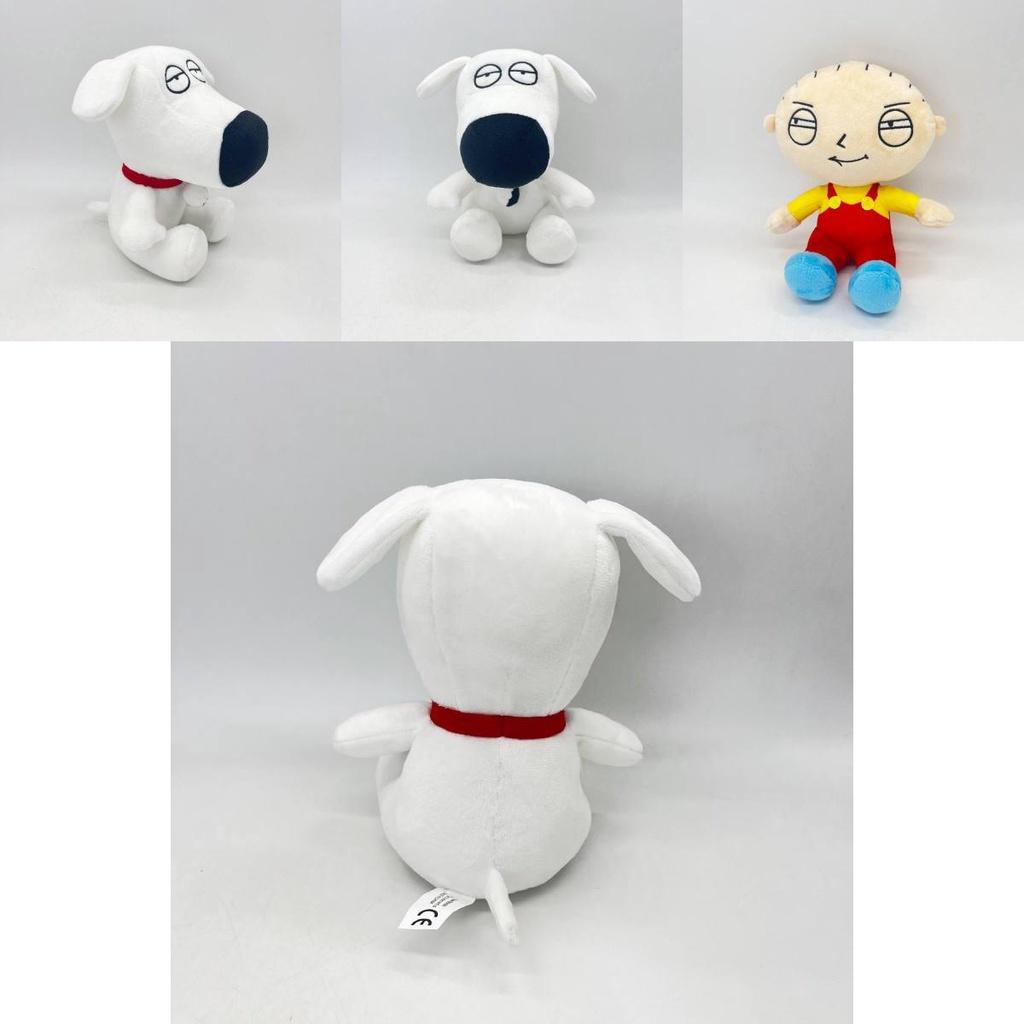 צעצוע קטיפה Family Guy חיה ממולאת מצוירת מצחיקה למעריצים 18*18 ס"מ קטיפה קצרה מילוי כותנת PP אריזת שקית רשת דמויות מצחיקות