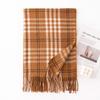 Autumn and Winter Fashion Versatile Plaid Women's Simple High End Imitation Cashmere Scarf To Keep Warm and Cold Proof Neck Scarf