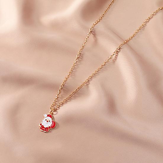 Colar feminino decorativo all-match glittery delicado tema natalino pingente colar para uso diário