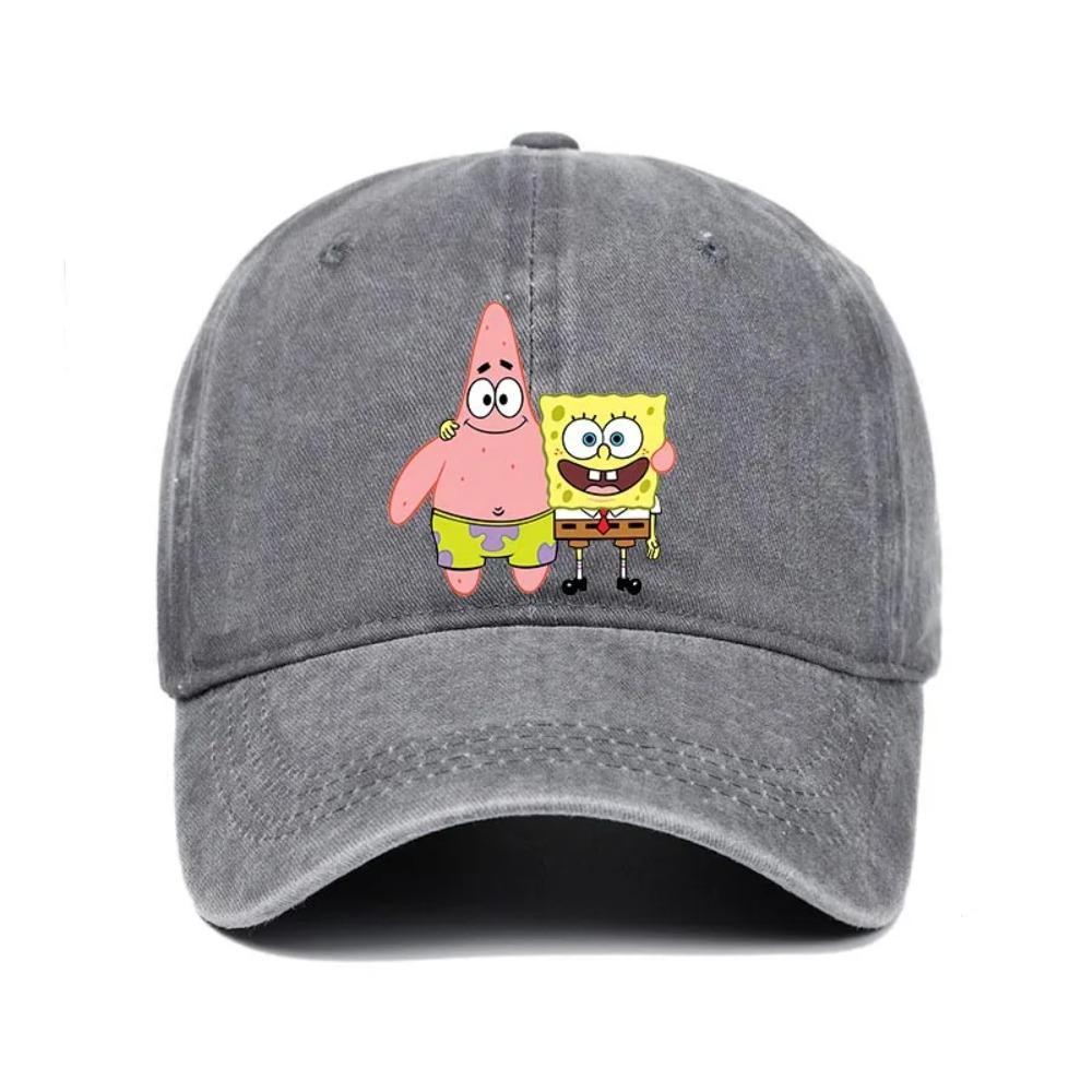 Cappellino da Baseball Carino alla Moda di SpongeBob Film Cartone Animato Personaggio Adulti Uomini Donne Sportivo Casual Protezione Solare Regolabile Anime Visiera Rete Cappello