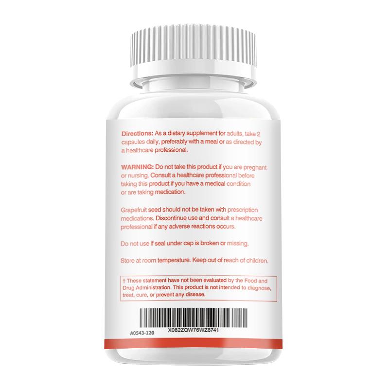 Pslalae Grapefruit Seed Extract 500mg Capsules 120pcs — Natural Antioxidant, Vegan Formula, Daily Wellness