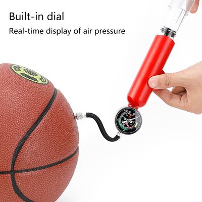 Basketball Aufpumpe Handliche Ballpumpe mit Manometer 20PSI Tragbare Luftpumpe Ballaufblaspumpe Werkzeug Einfach zu bedienen