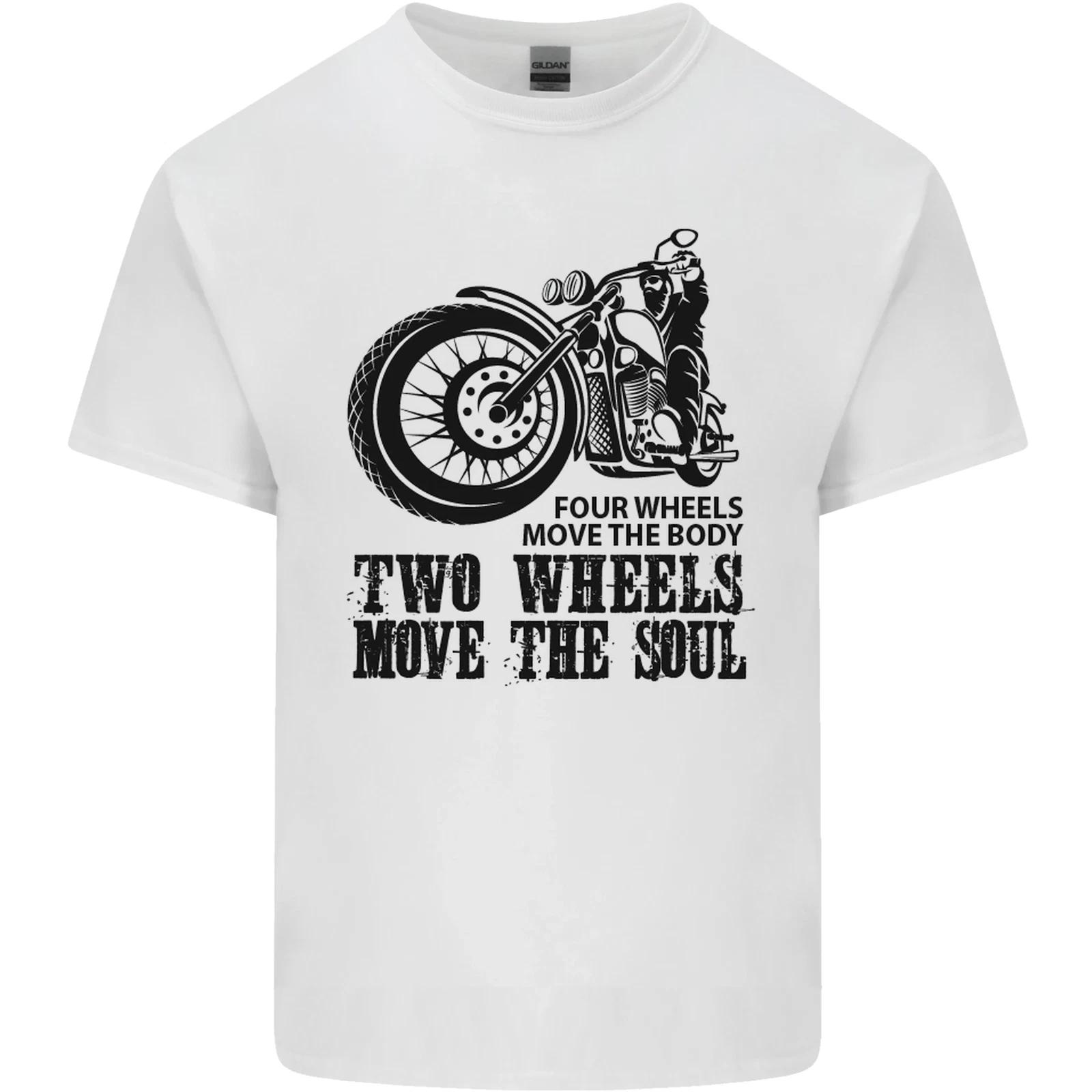 Two Wheels Move the Soul Motorcycle Biker Kids T-Shirt Childrens 2XL