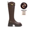 Skinny thick-soled brown boots Women's autumn and winter 2025 Small knight boots Advanced long boots Tall foreign style