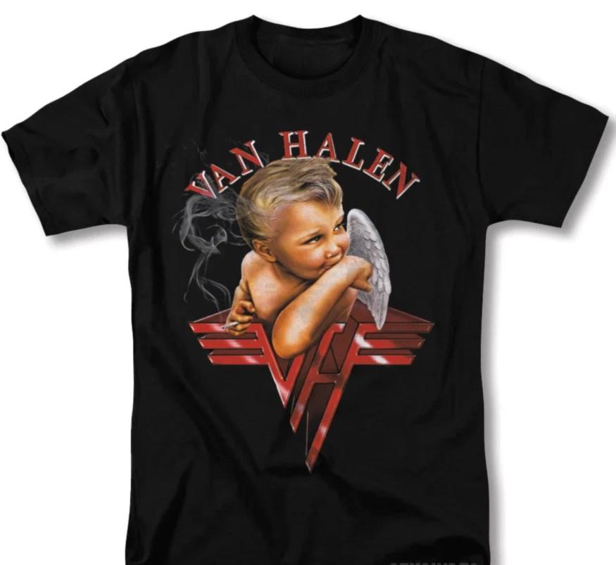 Van Halen Smoking Baby Angel Hard Rock Metal Concert Tour Vtg Retro Tee Unisex