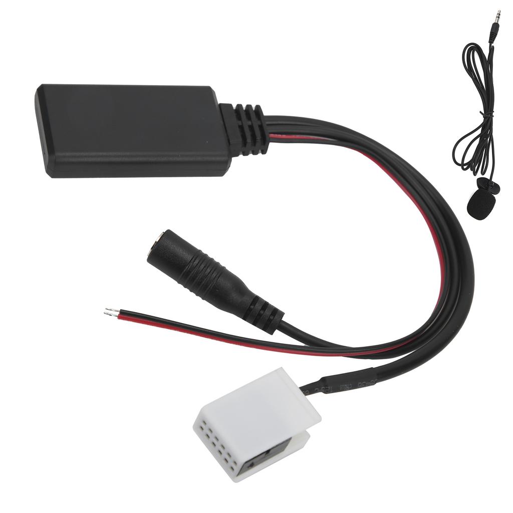 12 Pin Bluetooth AUX IN Adapter with Microphone Smartphone Handsfree Calling Fit for RCD210 RCD300 RCD310