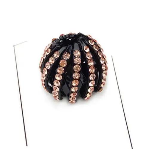 

Women Hair Clips Crystal Bird Nest Hair Claw Bun Maker Hairgrip Hairpins Girls Ponytail Holder Clamps Headwear Hair Accessories