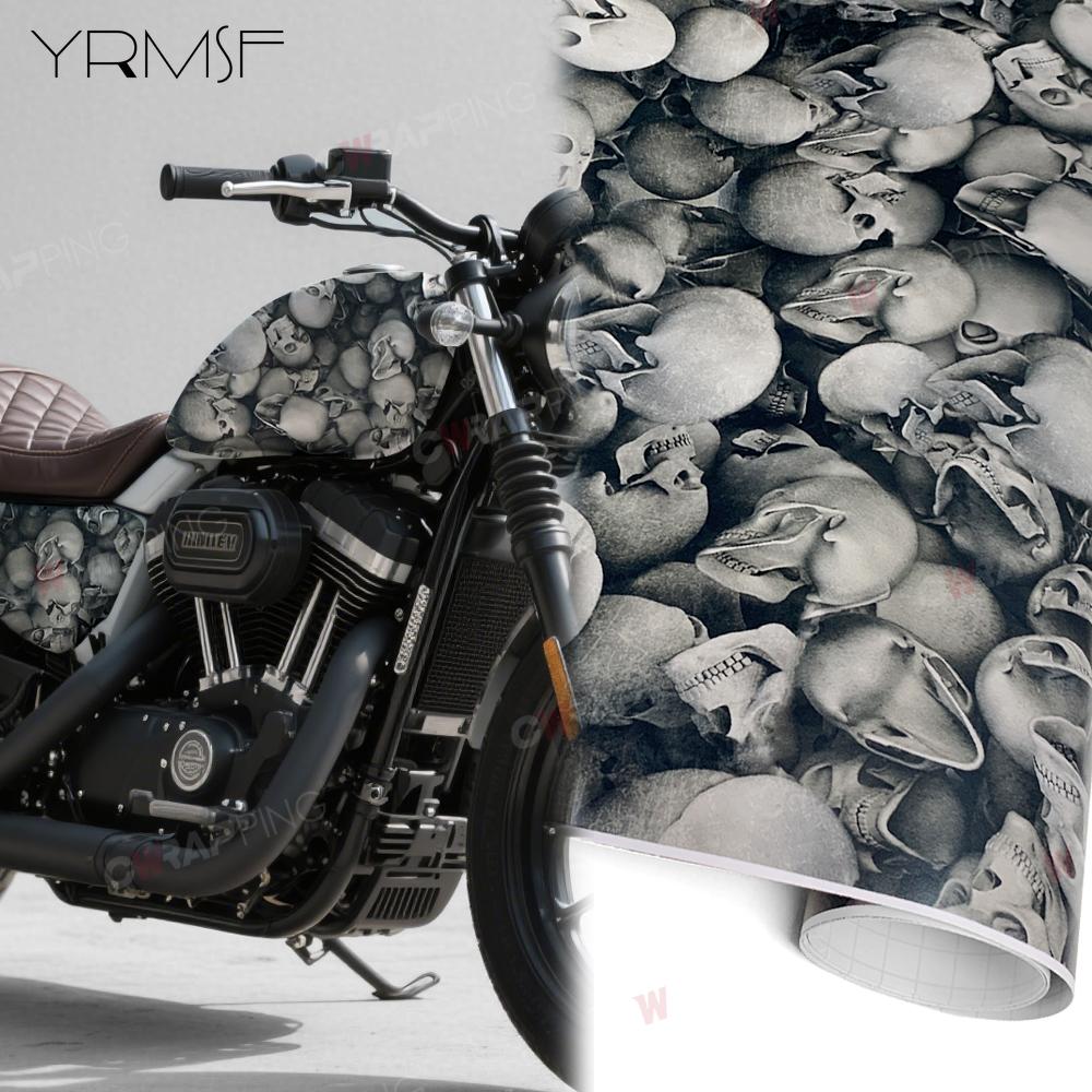 Car Sticker Vinyl Ghost Off-road Vehicle Wrapping Film Skull Halloween Skateboard Graffiti Motorcycle Black Wrap Bicycle Bodies