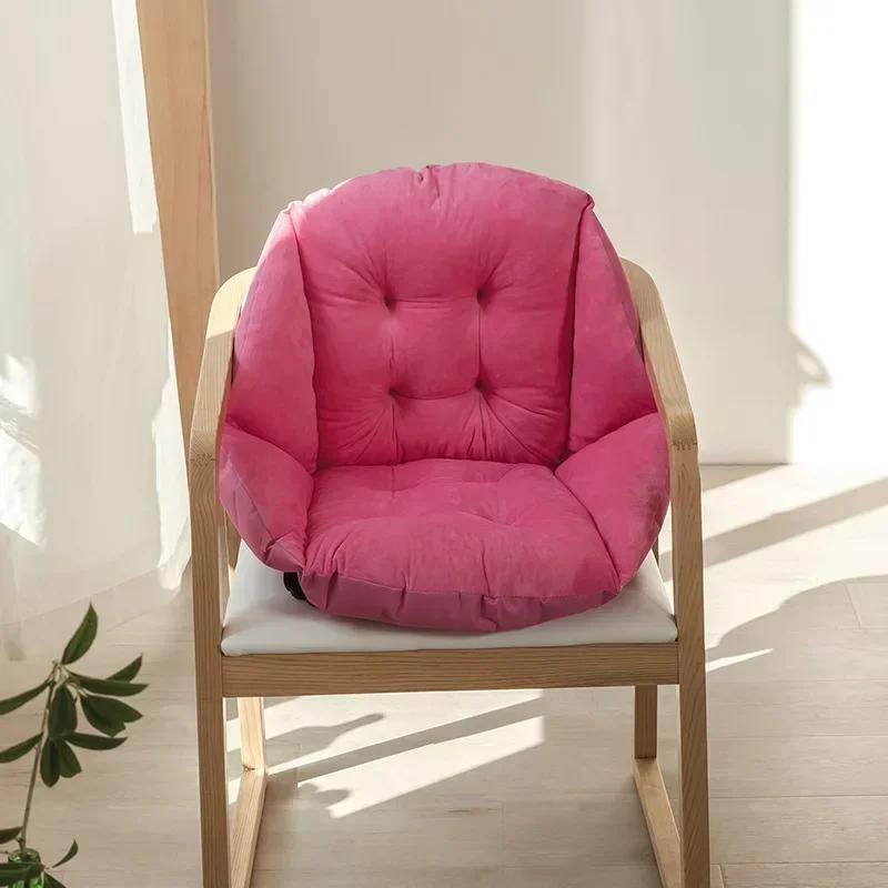 Plush Dining Chair Cushion Thickened Warm Cushion In Winter Office Lumbar Cushion Computer Chair Cushion Warm One-piece Cushion
