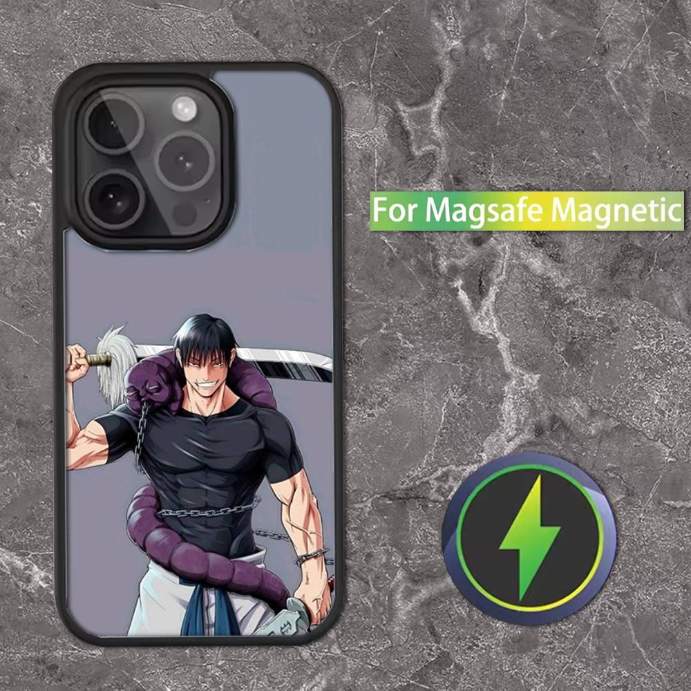 Toji Fushiguro J-jujutsu Phone Case For iPhone 16,15,14,13,12,11,Pro,Max,Plus,Mini,SE Magsafe Magnetic Wireless Charging