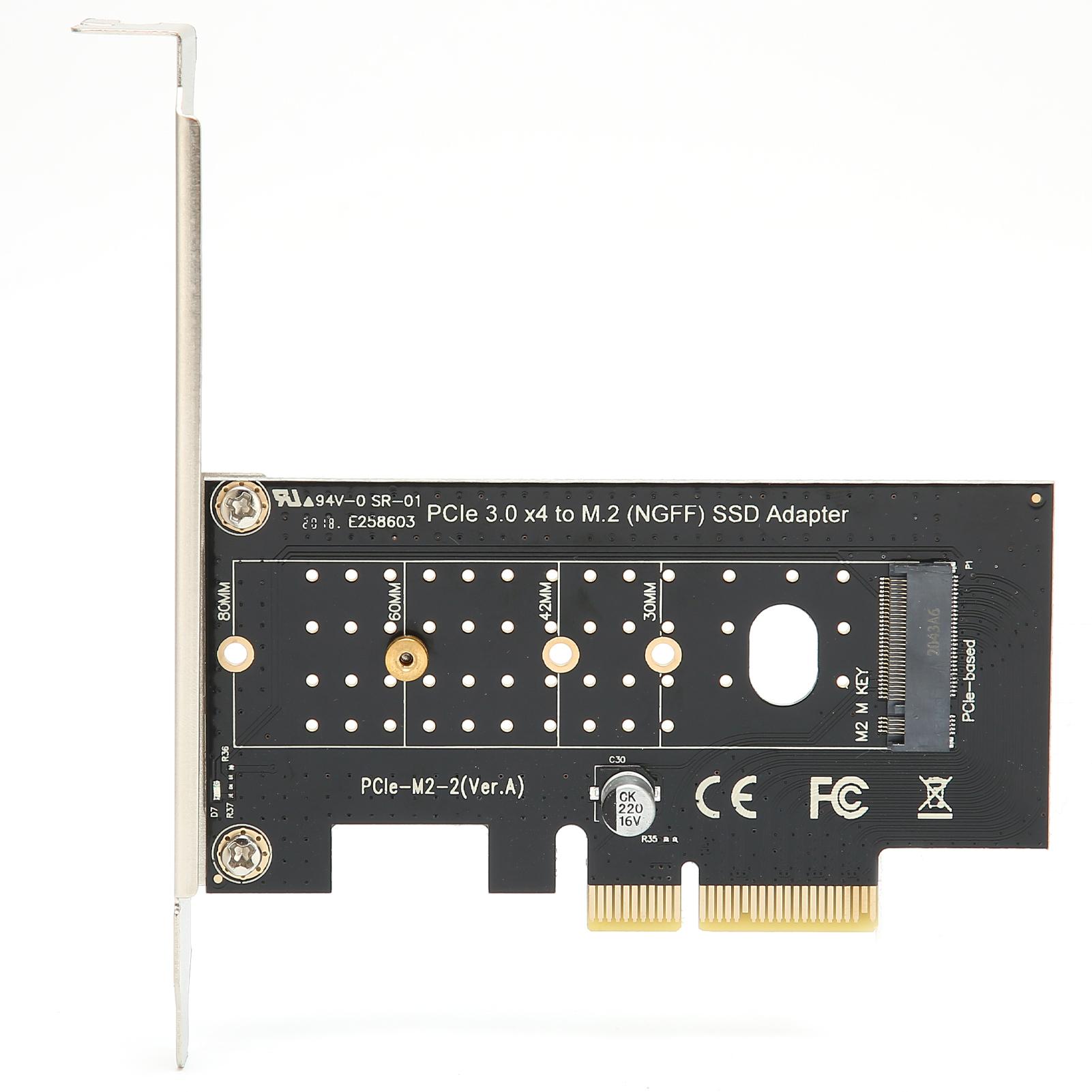 

Adapter Card PCIE 3.0 X4 to M.2 NVMe SSD NGFF Interface Riser Converter Card for Windows 810Linux