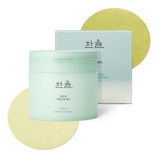 HANYUL Official Han Yul Sprout Mugwort Skin Care Pads 60 sheets CICA Moisturizing Sensitive Dry Korean Cosmetics Wiping Low Irritation Toner