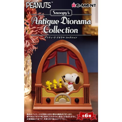 Re-Ment Peanuts Snoopy Antique Diorama Collection, 1 Box, Approx. H115 X W70 X D60mm, Made of PVC & ABS