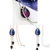 Fashion Woolen Sweater Chain Jewelry With Crystal Tulip Pendant For Womens Casual Style