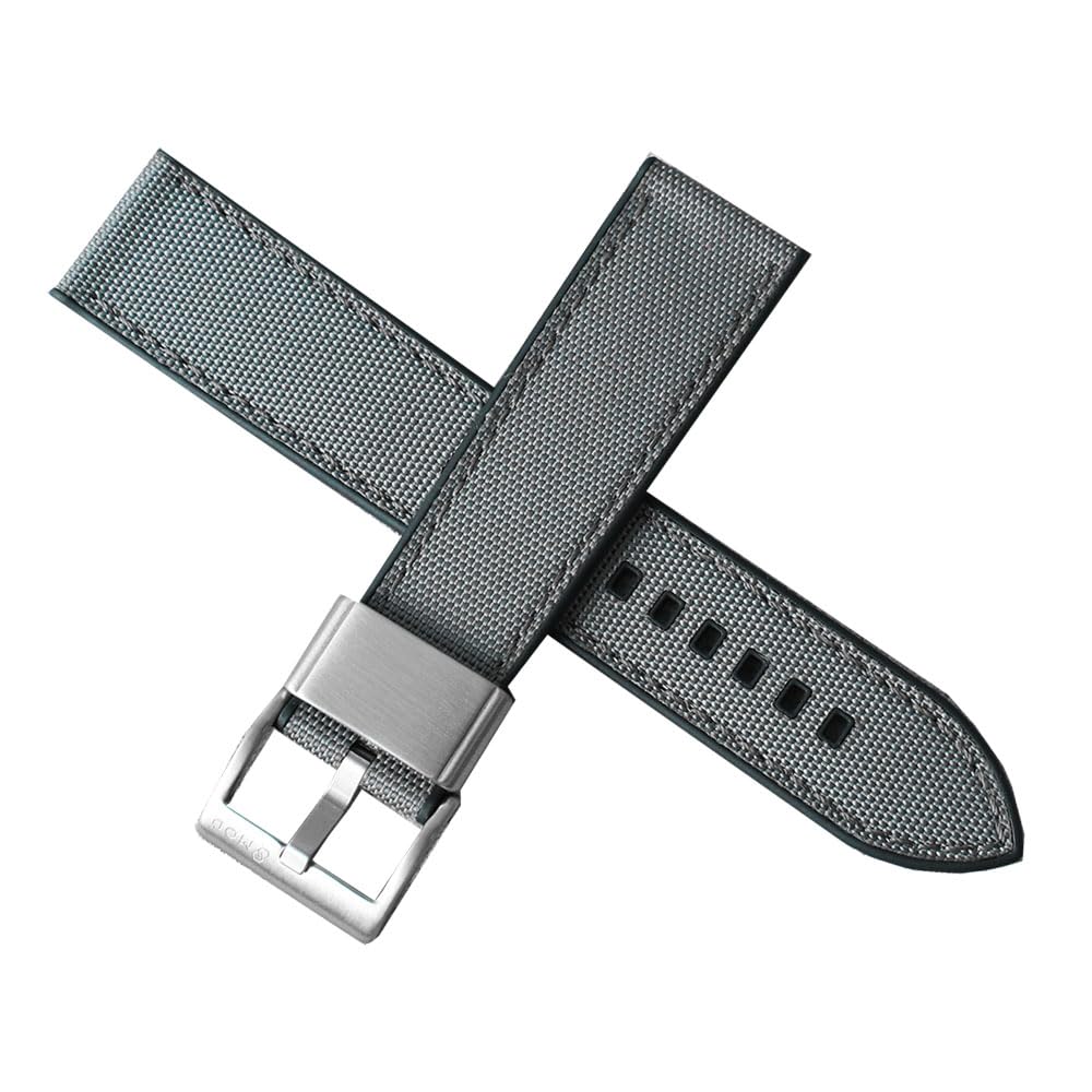 

[MOD] SAILCLOTH FKM RUBBER STRAP Rubber Strap, Lug Width 22mm, Silicone Belt, Gray, Replacement Watch Strap, Custom Part, Men s, Canvas, Sailcloth,
