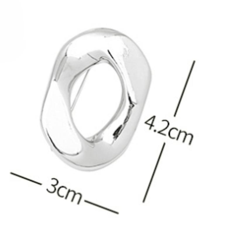 1 Stück Modische Minimalistische Unregelmäßige Hohl O-Form Brosche, Vintage Minimalistischer Eleganter Stil Schmuckaccessoire für Anzüge und Kleider