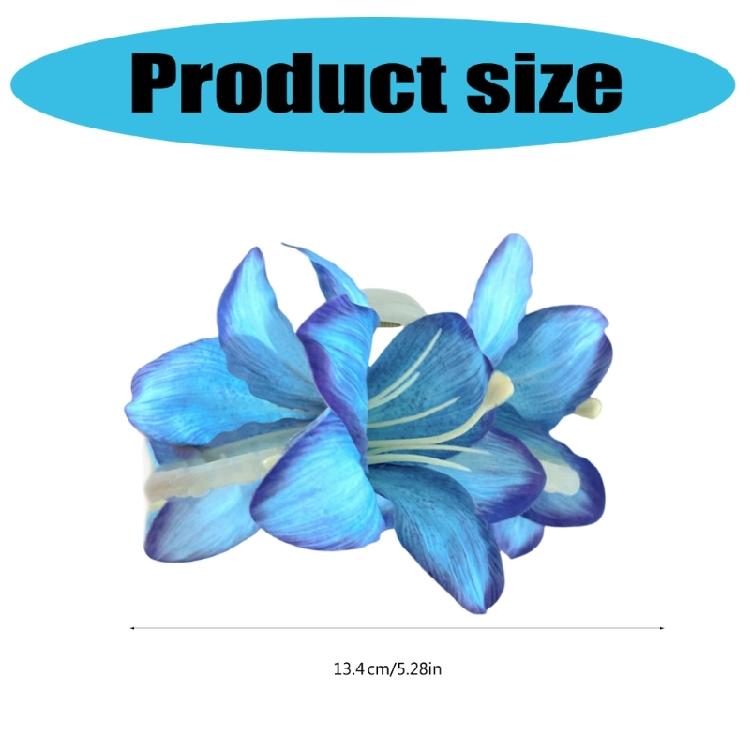 Blommig Hårklämma Elegant Hårklo Icke-glidande Stark Klämma För Kvinna Olika Hårstilar Allt Matchande Hårdekorationer