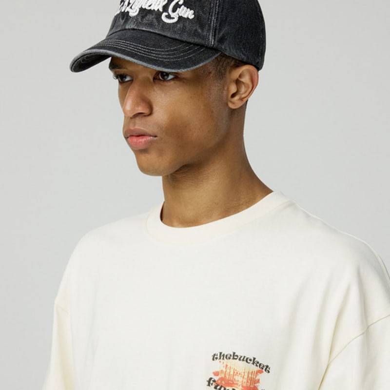 MAGOODGAN Headwear 9317 Chain-Embroidered Black Denim Ballcap
