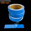 Benutzerdefinierte Blaue Void-Sicherheitsklebebandrolle, manipulationssicher, wasserdicht, Siegelpapier zerstört sich beim Öffnen, Aufkleberrolle