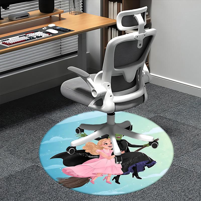 

Wizard of Oz,Witch Print Chair mat Round Rug Office carpet, Machine Washable, Non slip, Suitable for Living Rooms, Bedrooms 80cm