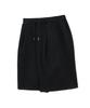 WEST GRAND BOULEVARD Curved Cut Wide One-Puck Sweat Shorts Black