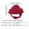 Soft Knit Dog Beanie with Ear Holes Knitted Pet Hat Solid Color Winter Warmer Dog Hat Puppy Beanie Cap for Indoor & Outdoor