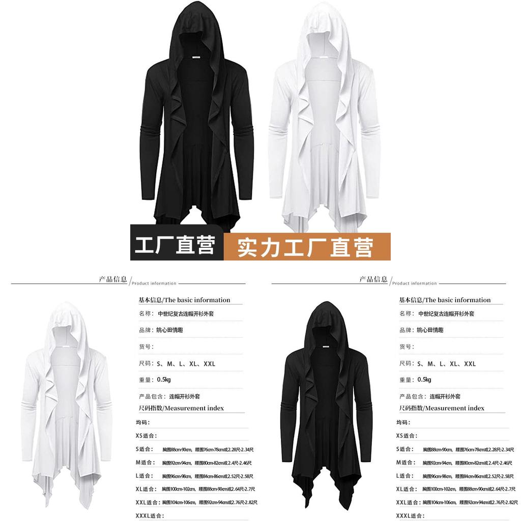 Medieval Costume Hoodie With Polyester Fabric For Role Play And Costume Parties