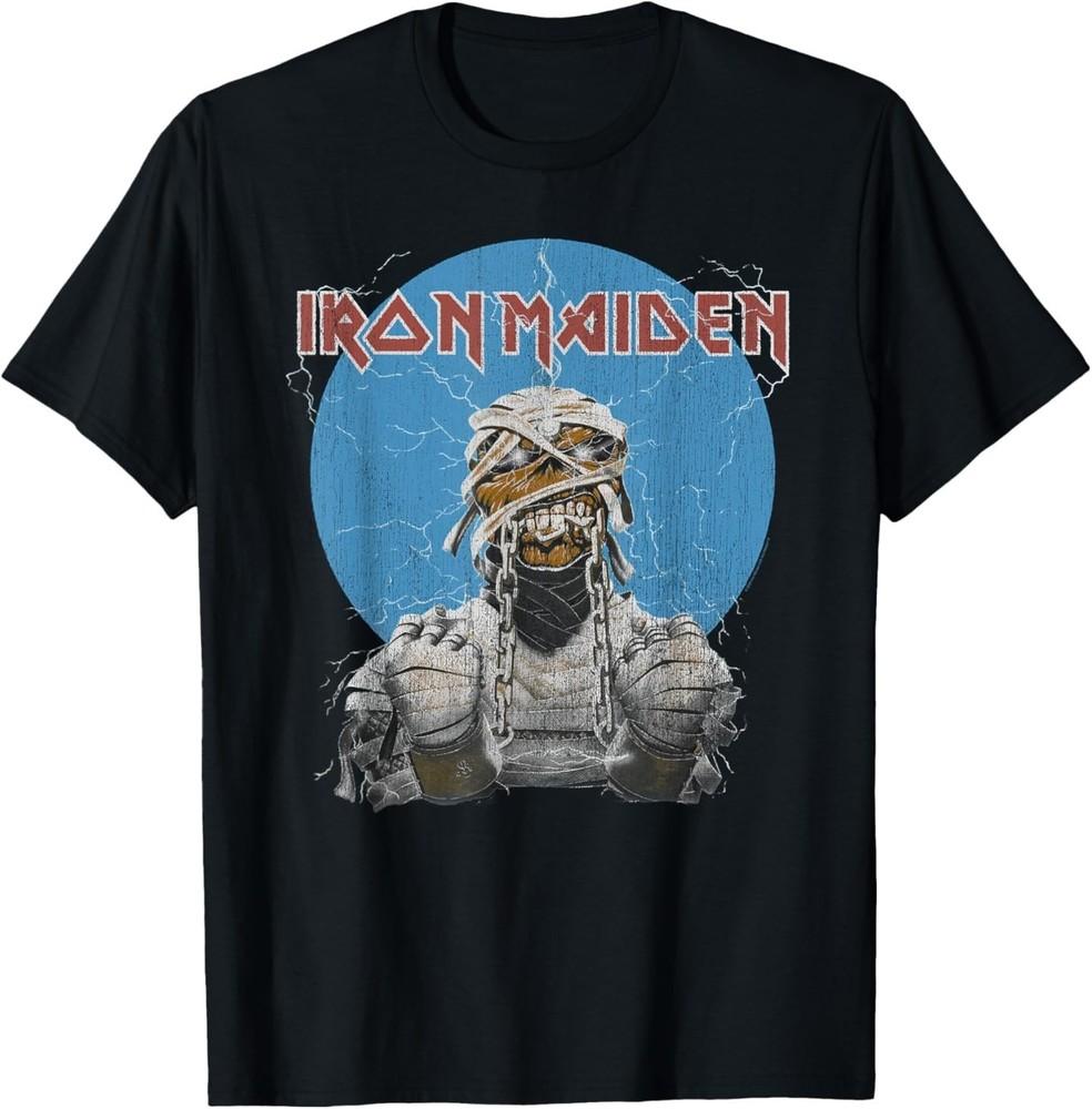 Iron Maiden - Mummy Lightning Circle T-Shirt Unisex T-Shirt S