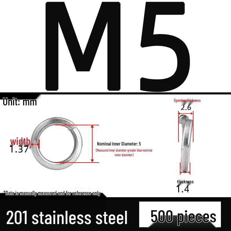Verdickte 304/201 Edelstahl-Federring Elastischer Abstandshalter M3-M24