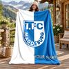 1.FC Magdeburg Personalizowany Flanelowy Koc z Imieniem Miękki Ciepły Pluszowy Koc Kocyk Personalizowany Prezent dla Rodziny Przyjaciół