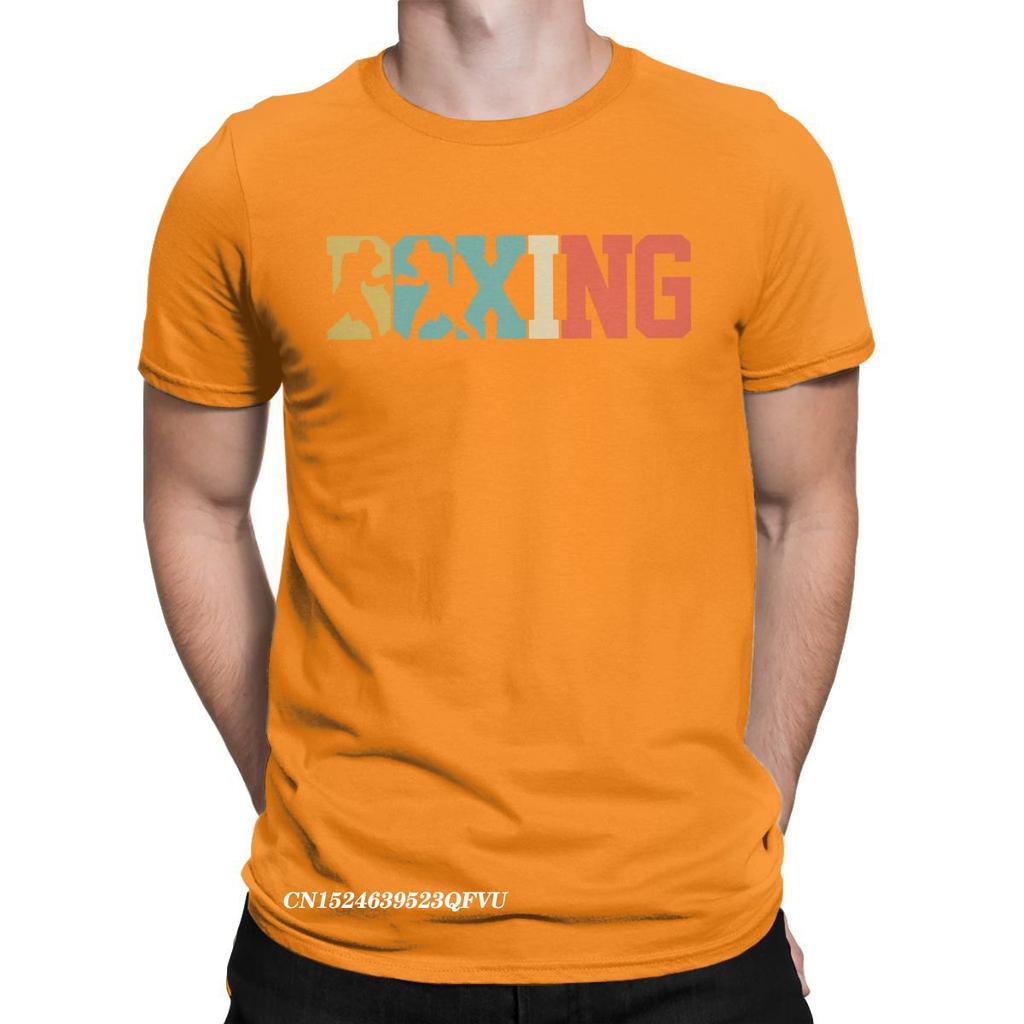 Boxing Tops T Shirts For Men Pure Cotton Funny Tee Shirt Crew Neck Boxer Tees Harajuku Clothes Gift Idea