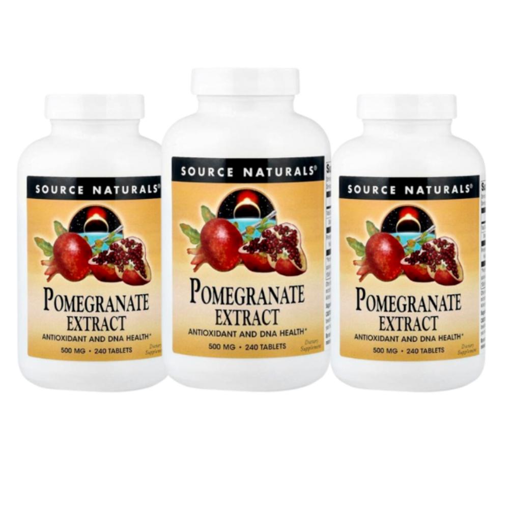 Source Naturals Pomegranate Green Superfood Pomegranate Extract 500mg 240 Tablets 3 pcs Ingredients: may be subject to | 240 Tablets 3 pcs